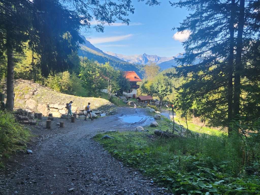 a path leads to refuge de nant borrant