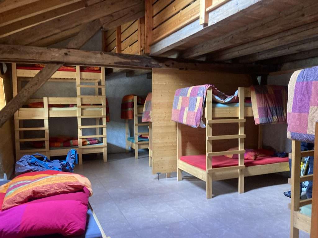dorm with bunk beds