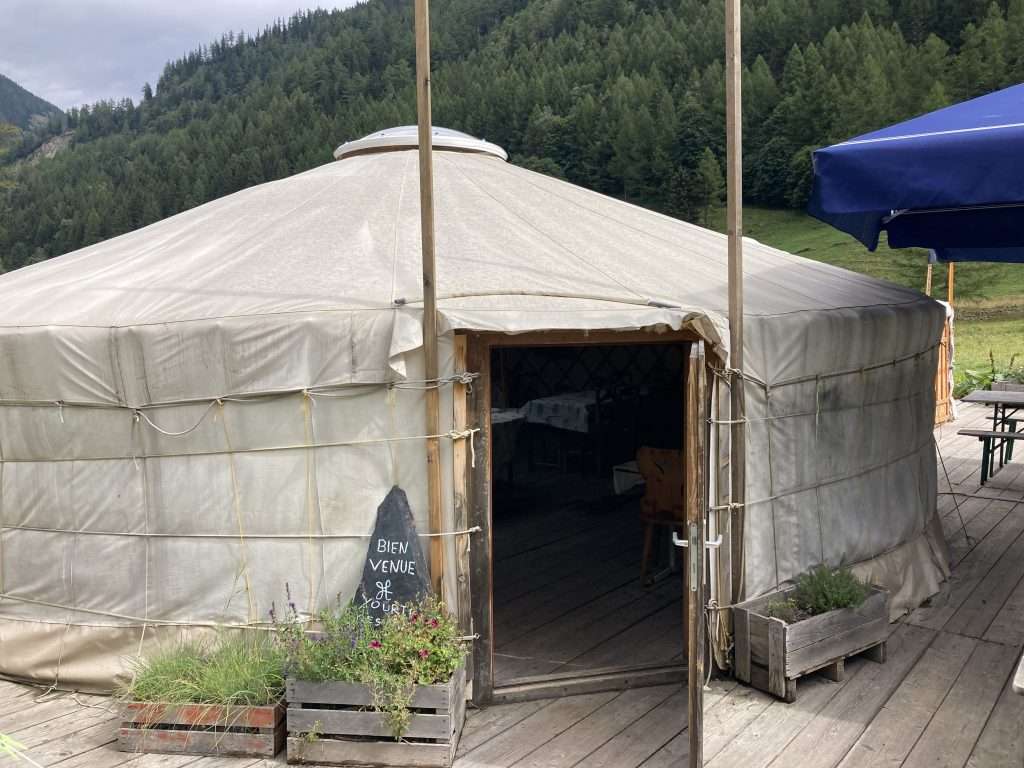 a yurt at refuge le peuty