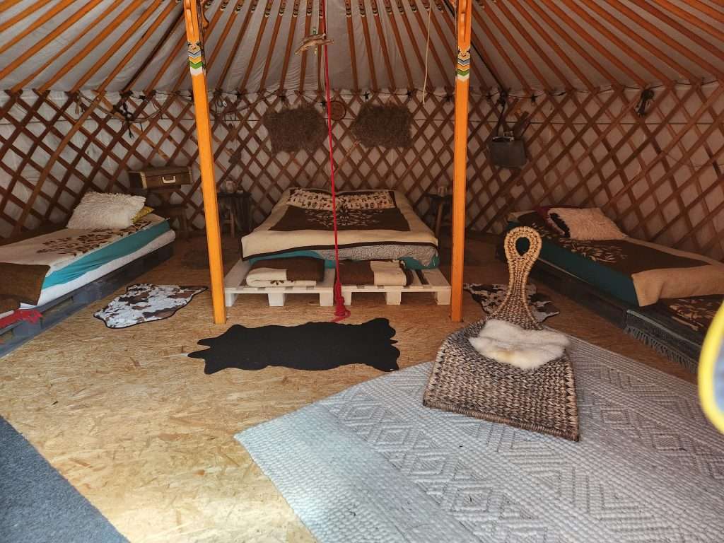 private yurt accommodation