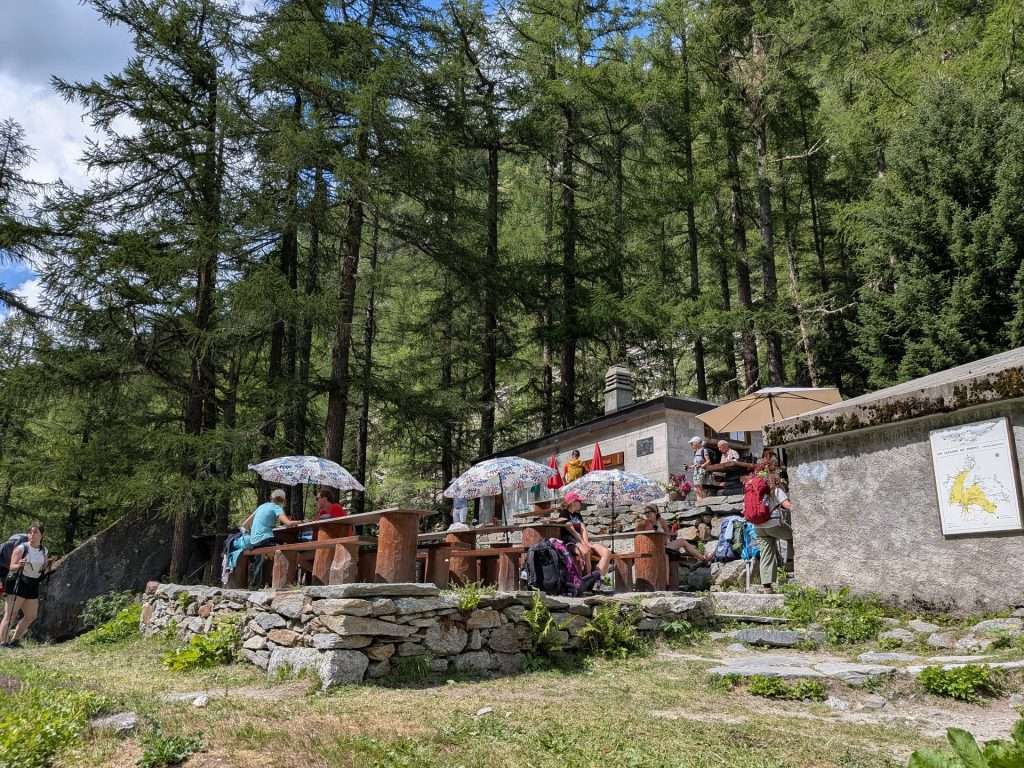 The chalet du glacier on the fenetre d'arpette.