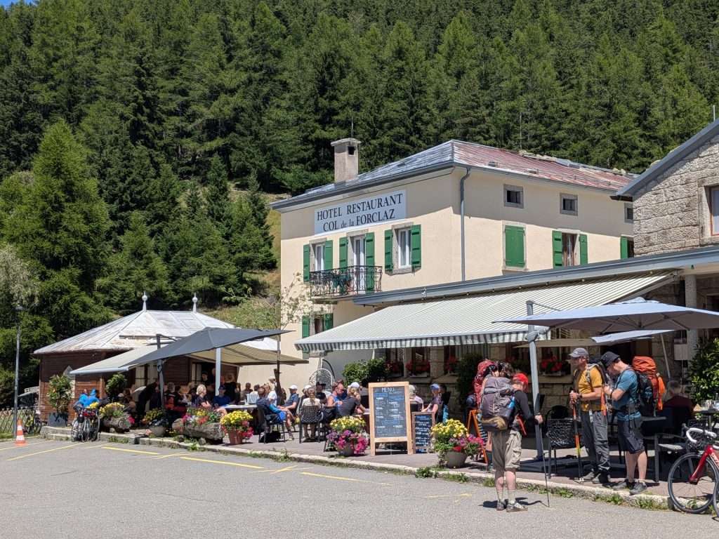 Hotel Col de la Forclaz at the end of the Fenêtre d'Arpette.